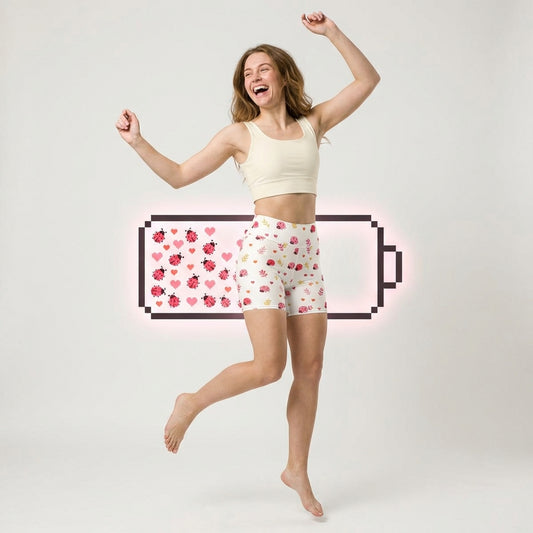 Ladybird Daydream Yoga Shorts | VibeWear - VibeWear