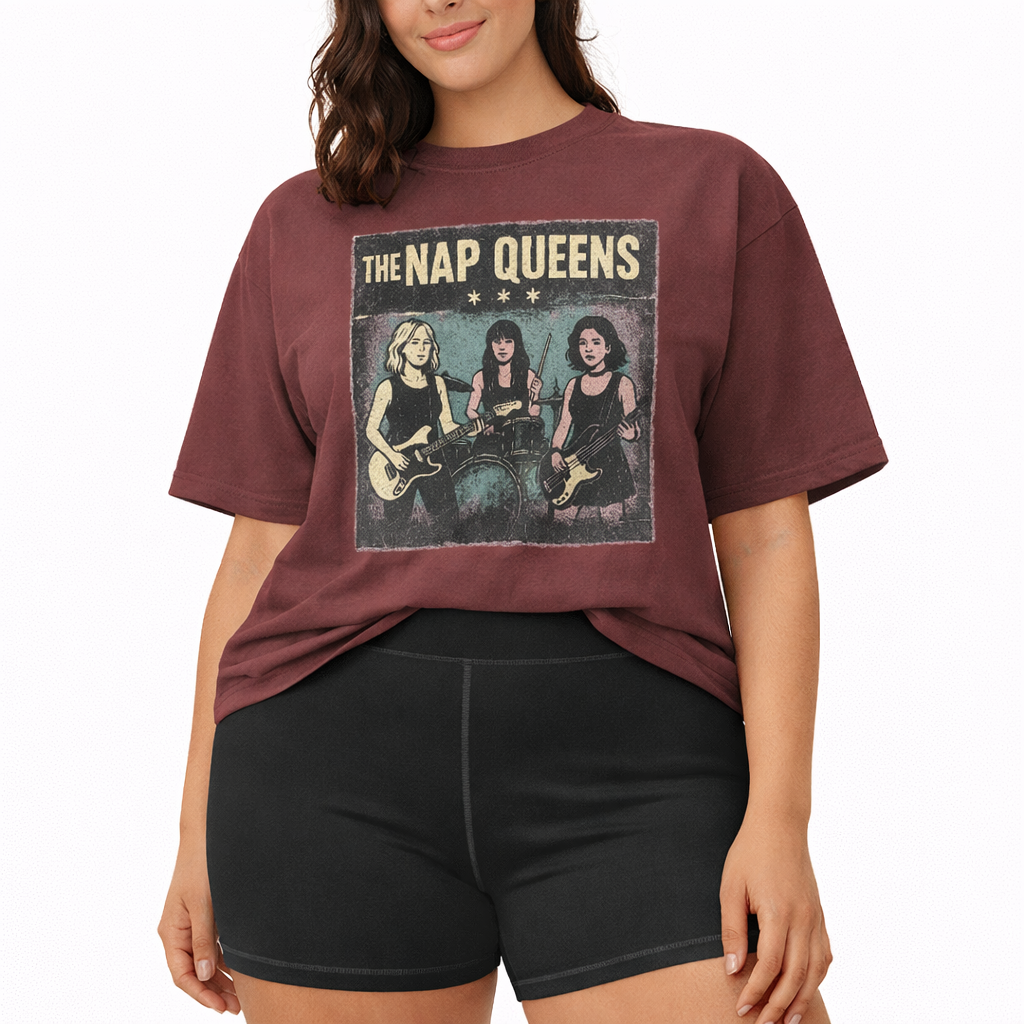 The Nap Queens Vintage Oversized Tee - VibeWear