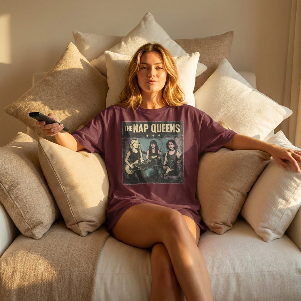 The Nap Queens Vintage Oversized Tee | Vibewear - VibeWear