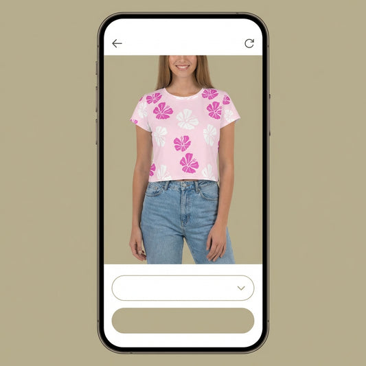 Hibiscus Crop Tee | Vibewear - VibeWear