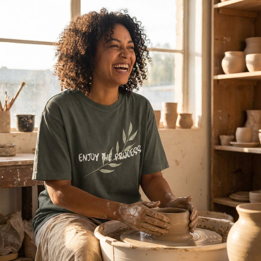 Enjoy The Process Oversized Tee | Vibewear - VibeWear