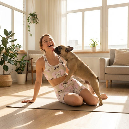 Frenchie Love Padded Sports Bra | Vibewear - VibeWear