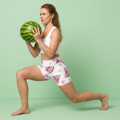 Sweet Melon Moments Yoga Shorts | Vibewear - VibeWear