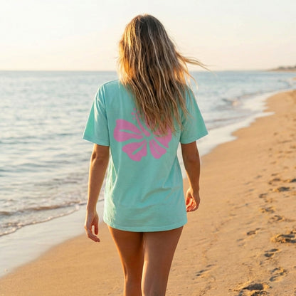 Good Vibes Or Goodbye Colourwash Tee | Vibewear - VibeWear