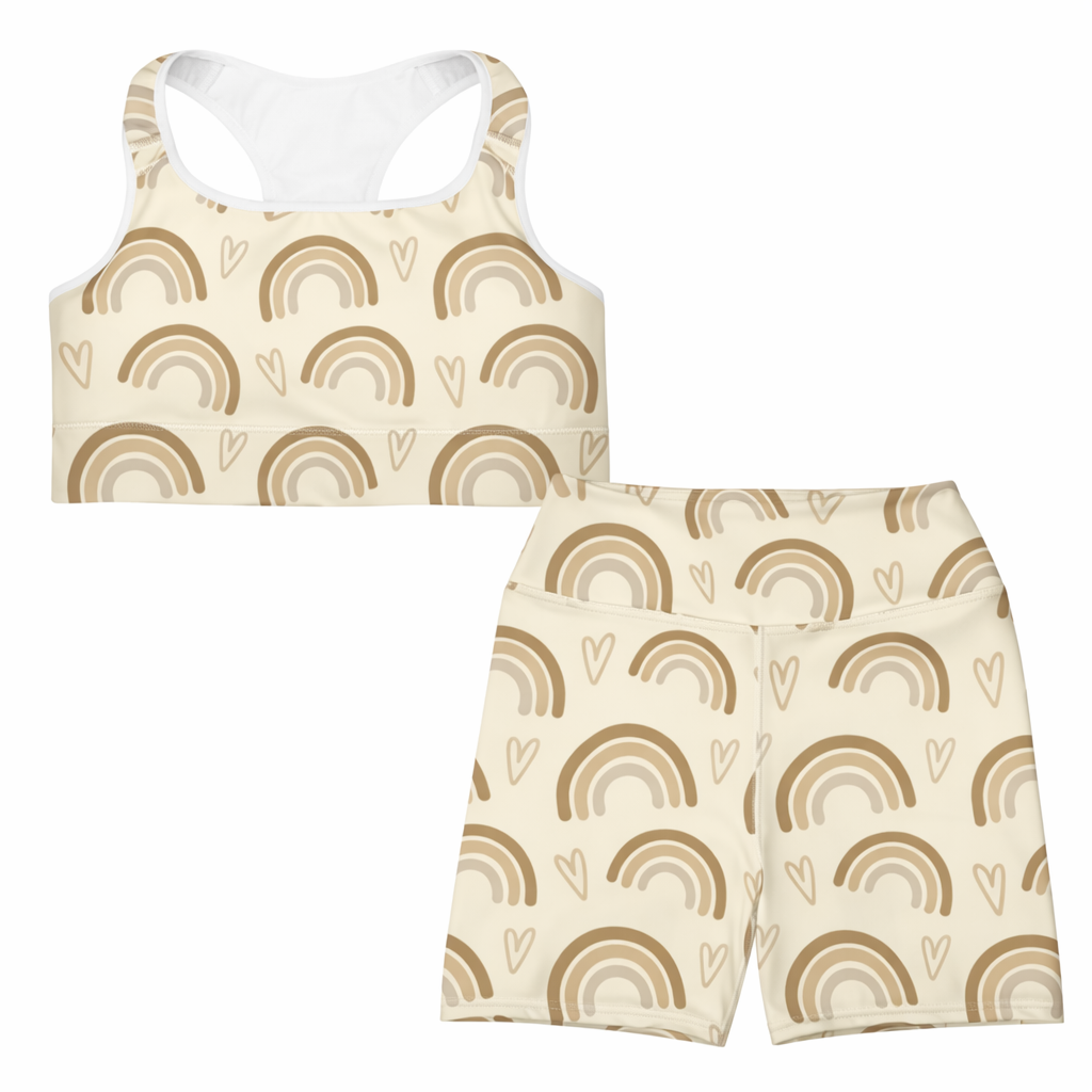 Calm Rainbows Yoga Shorts | VibeWear - VibeWear