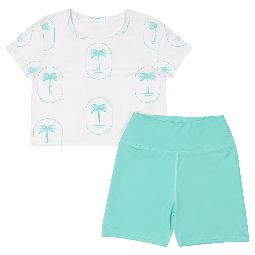 Aqua Yoga Shorts - VibeWear