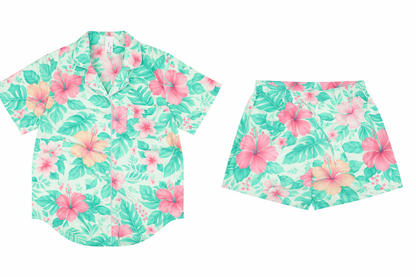 Island Escape women’s short sleeve pajama top | VibeWear - VibeWear