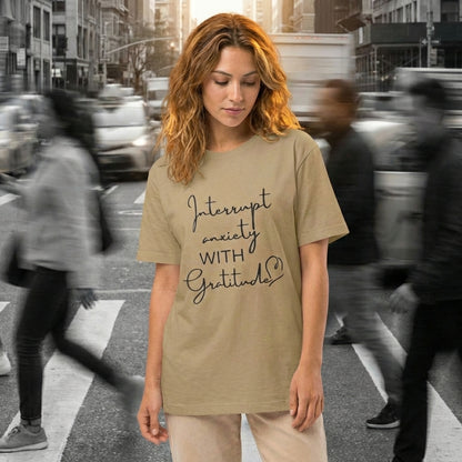 Interrupt Anxiety With Gratitude Oversized Tee | Vibewear - VibeWear