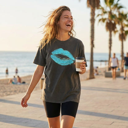 Ocean Kiss Oversized Tee | Vibewear - VibeWear