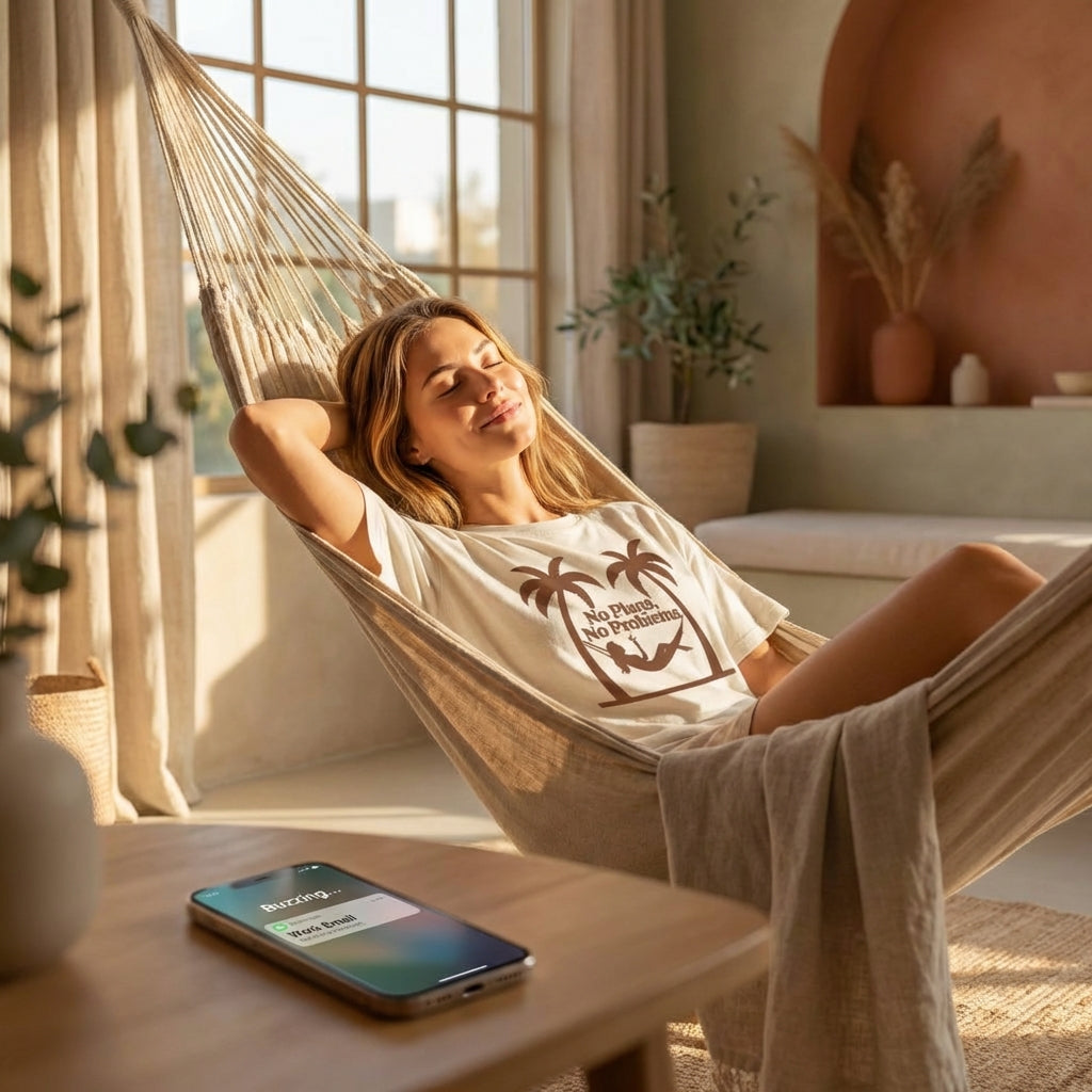 No Plans No Problems Oversized Cotton Tee | Vibewear - VibeWear