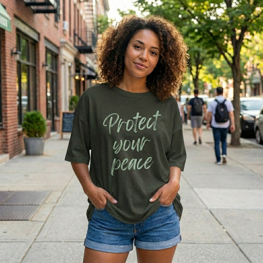 Protect Your Peace Oversized Tee | Vibewear - VibeWear