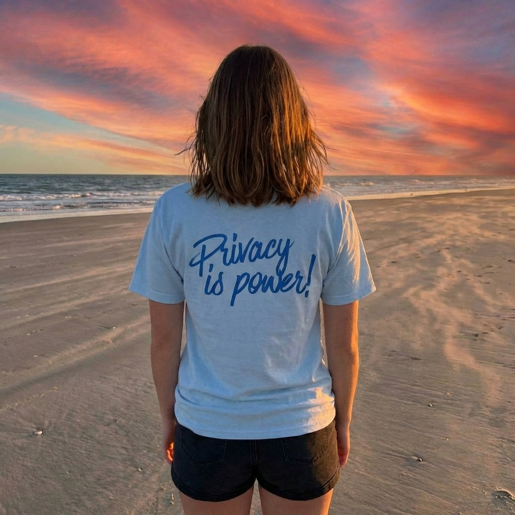 Privacy Is Power Colourwash T Shirt | Vibewear - VibeWear