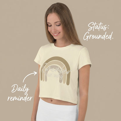Remember Your Why Calm Rainbow Crop Tee | Vibewear