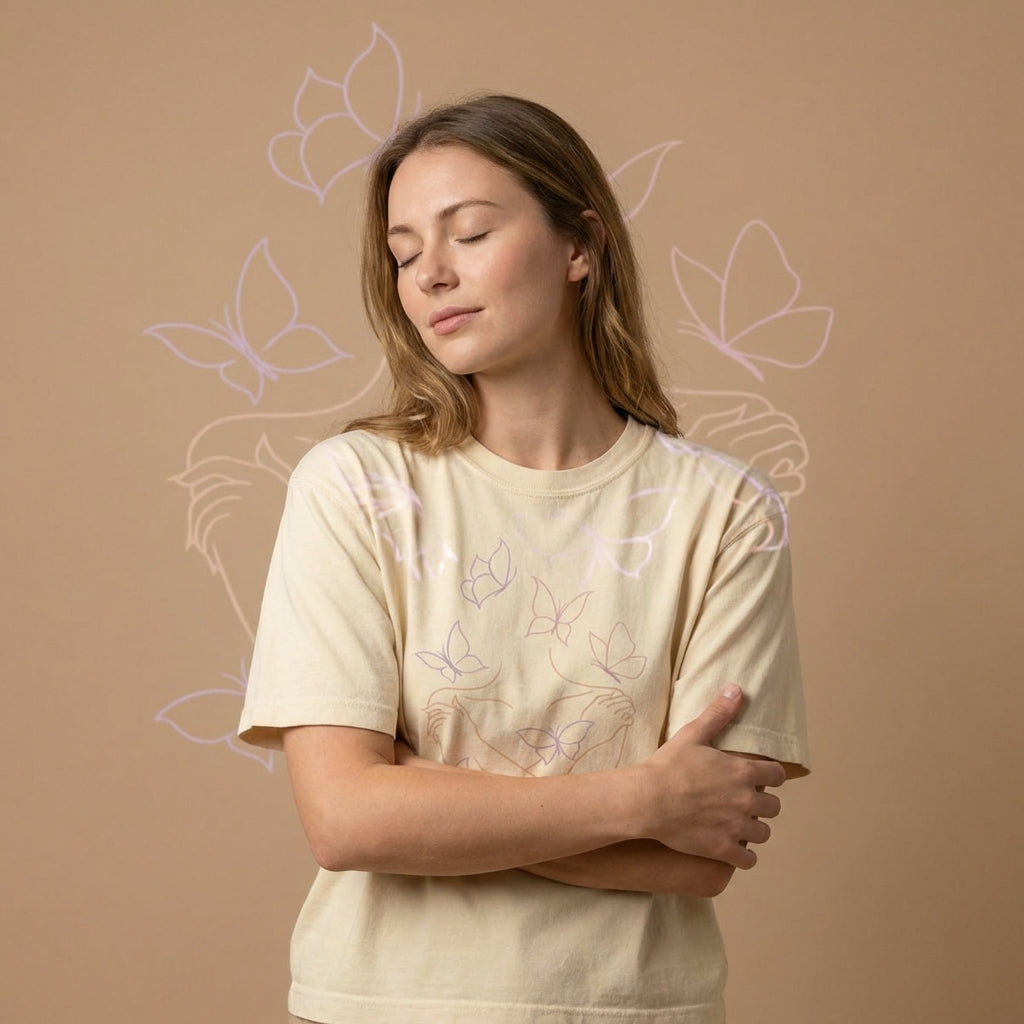Gentle Butterflies Women’s Mid Length Tee | Vibewear