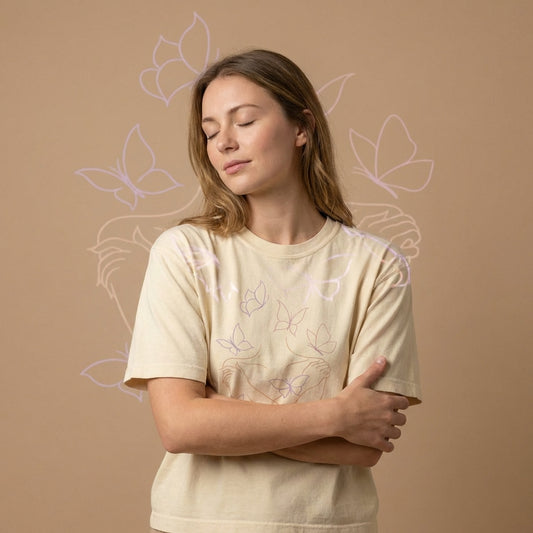 Gentle Butterflies Women’s Mid Length Tee | Vibewear