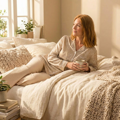 Coastal Daydream Women’s long sleeve pajama top - VibeWear