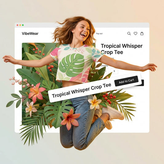 Tropical Whisper Crop Tee | VibeWear - VibeWear