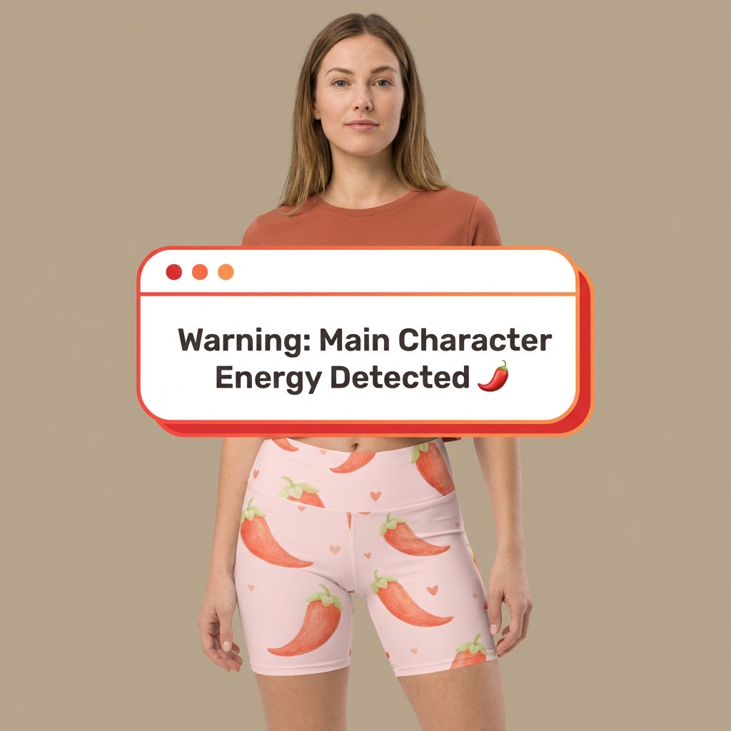 Keep It Spicy Yoga Shorts | Vibewear - VibeWear