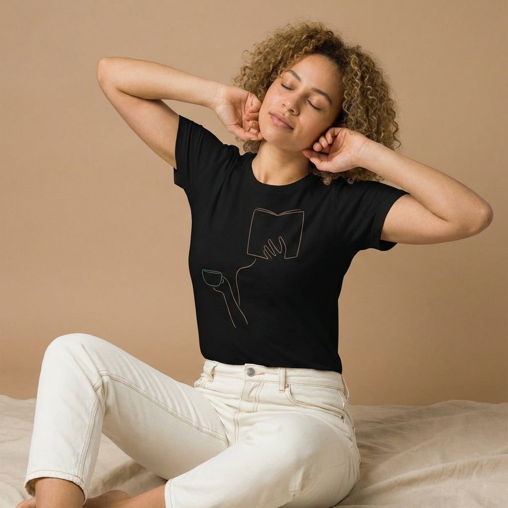 Quiet Strength Line Art Women’s High Waisted Tee | Vibewear