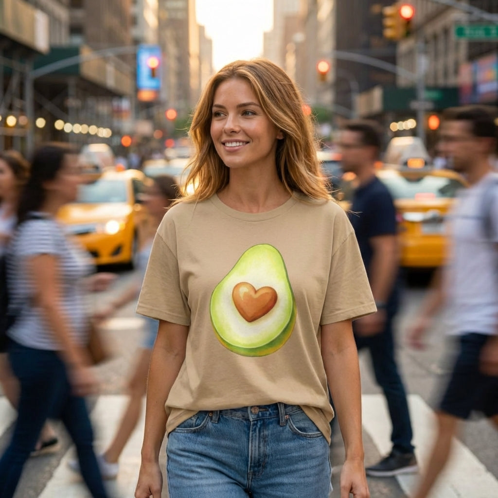 Avo Heart Oversized Cotton Tee | Vibewear - VibeWear