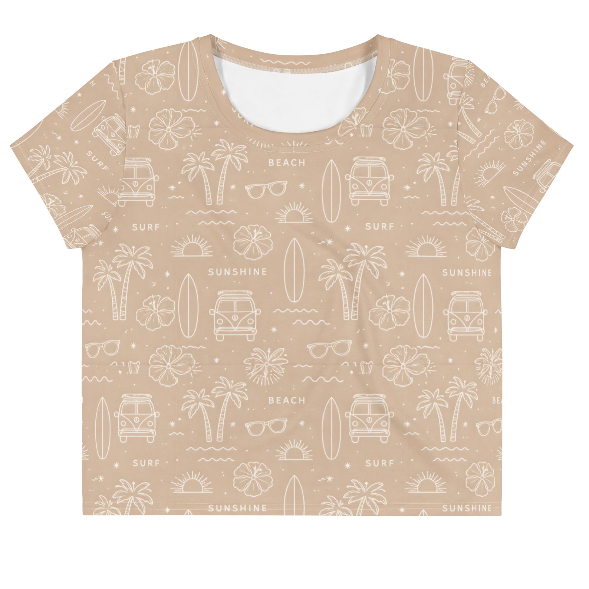 Vibewear 'Coastal Daydream' relaxed crop tee