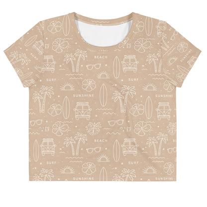 Vibewear 'Coastal Daydream' relaxed crop tee