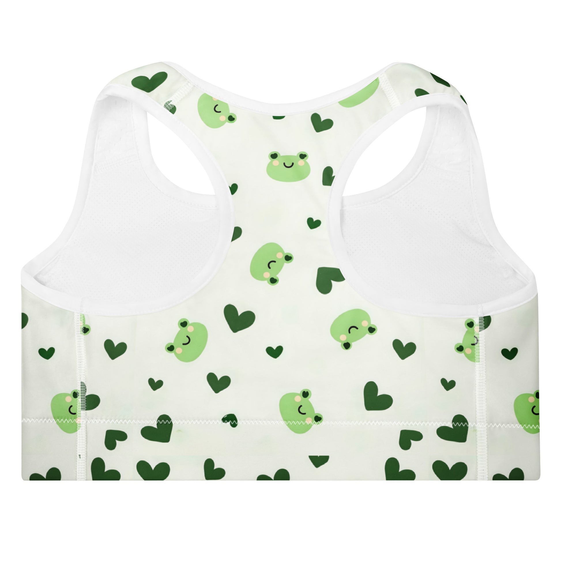 Womens Padded Sports Bra Australia Lily Love Frog Heart Print