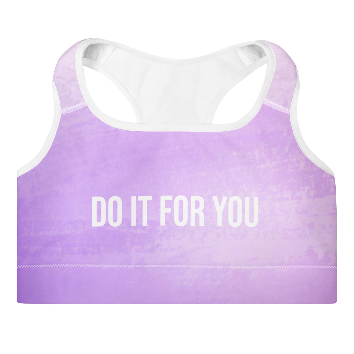 Lavender padded sports bra womens activewear