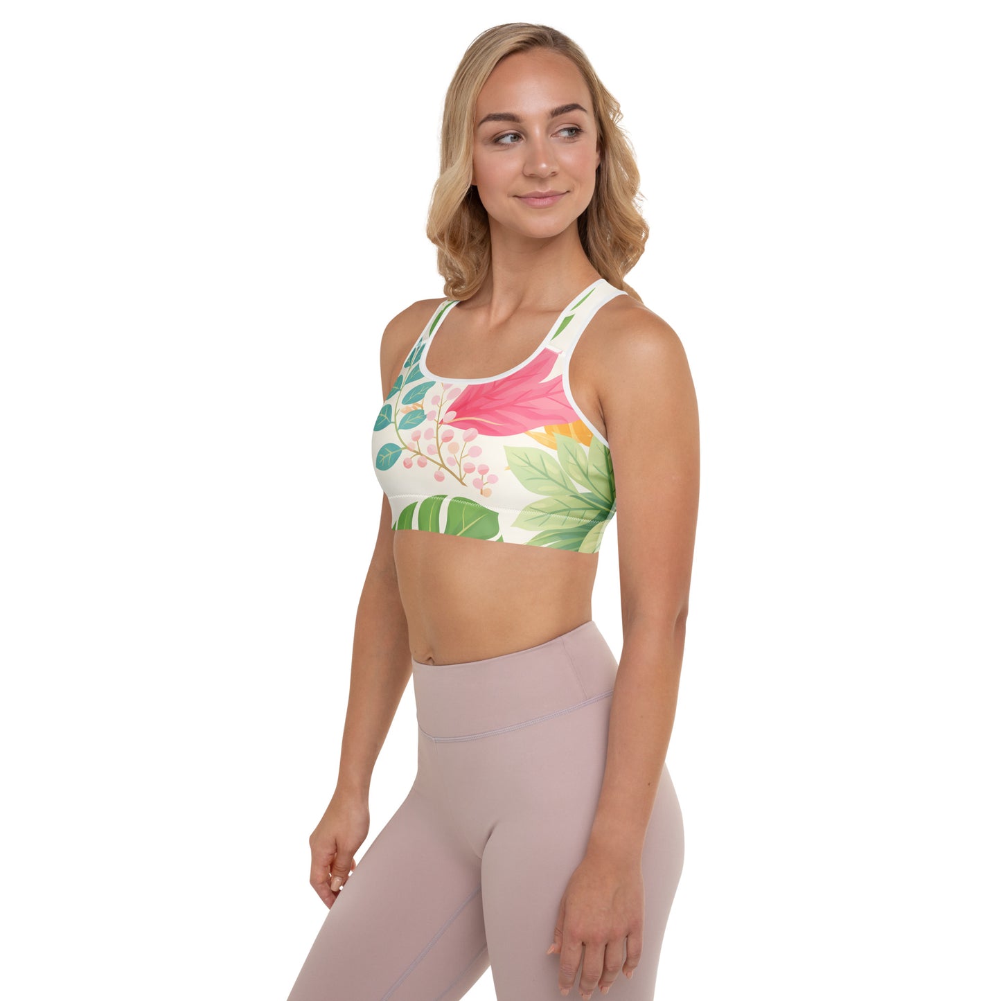 Womens Padded Sports Bra Australia Tropical Whisper