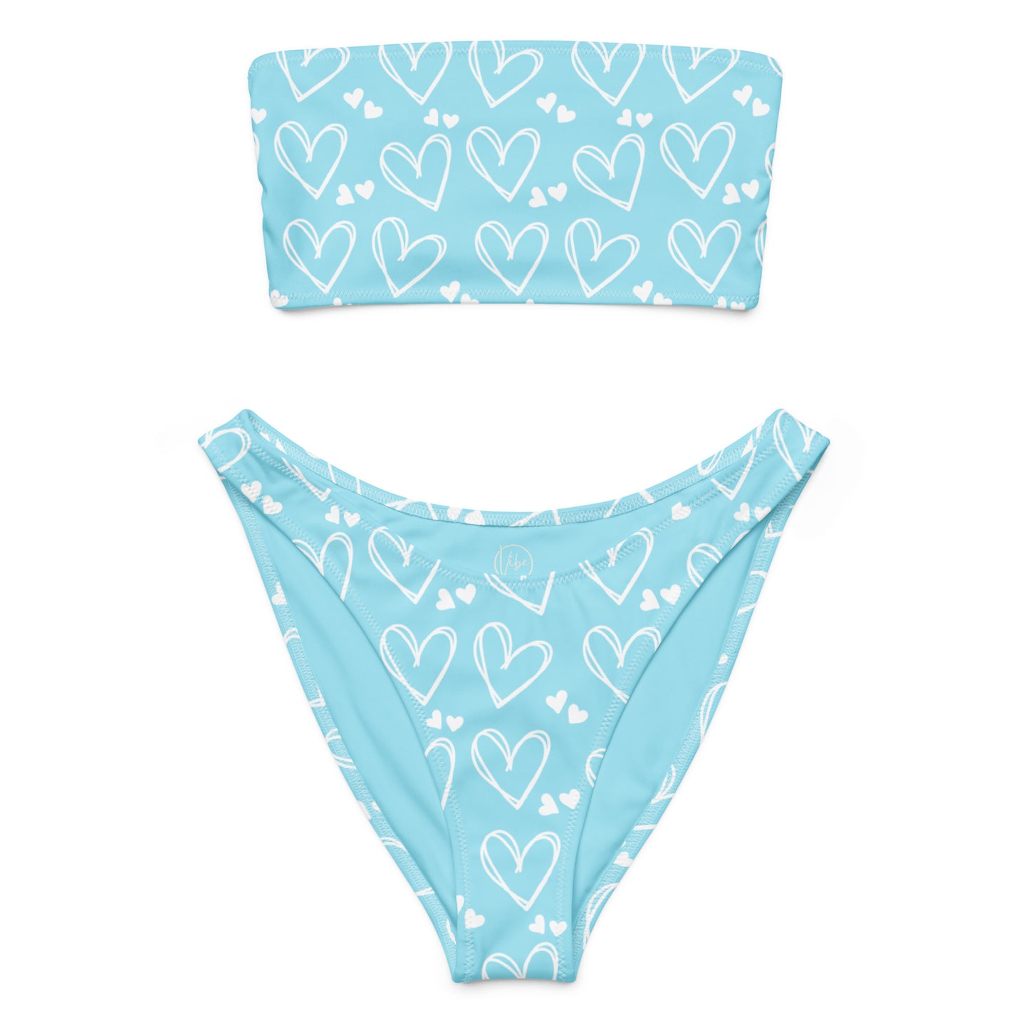 Sweetheart Skies Recycled Bandeau Bikini | Vibewear