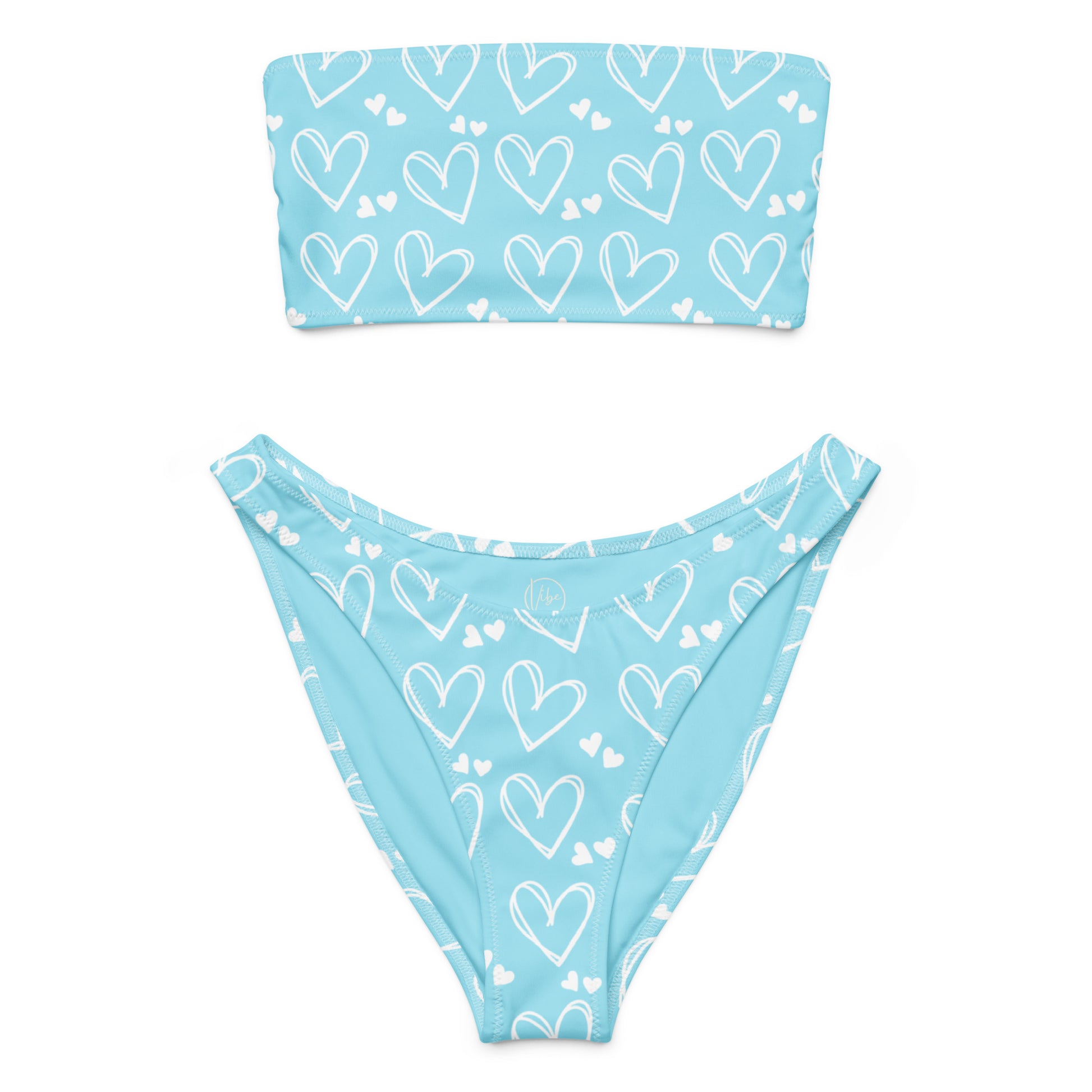 Sweetheart Skies Recycled Bandeau Bikini | Vibewear
