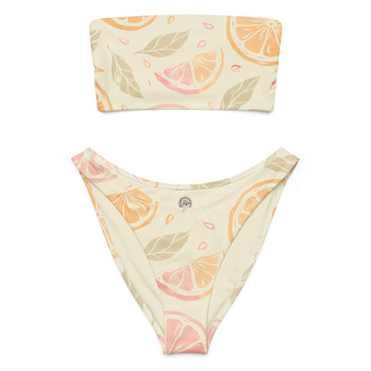 Citrus Glow Recycled Bandeau Bikini | Vibewear