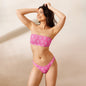 Pink Bow Bliss Recycled Bandeau Bikini | Vibewear
