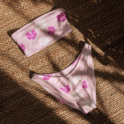 Hibiscus Womens Bandeau Bikini | Vibewear
