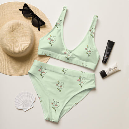 Mint Meadow Muse High Waisted Bikini | Vibewear