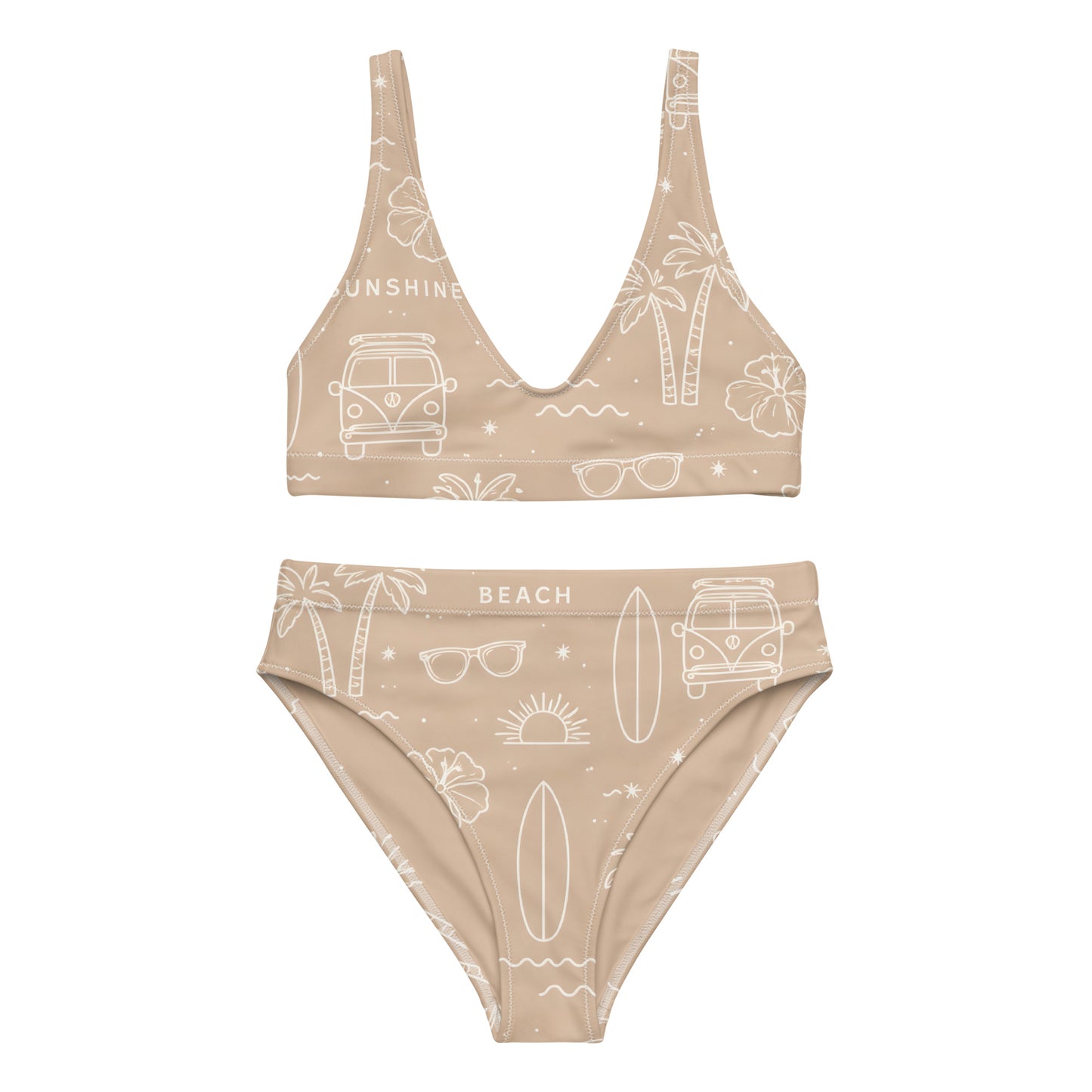 Coastal Daydream High Waisted Bikini Set | VibeWear