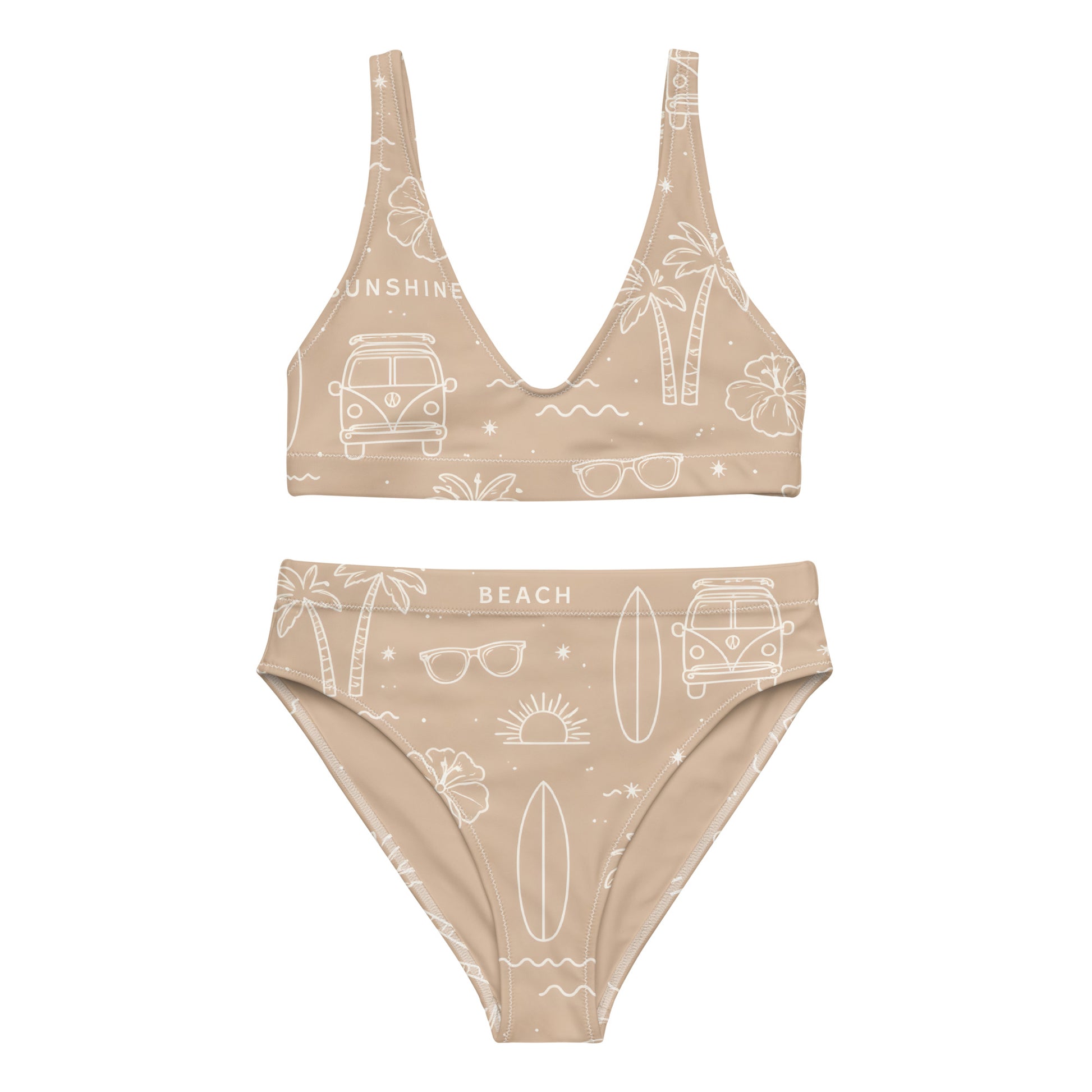 Coastal Daydream High Waisted Bikini Set | VibeWear