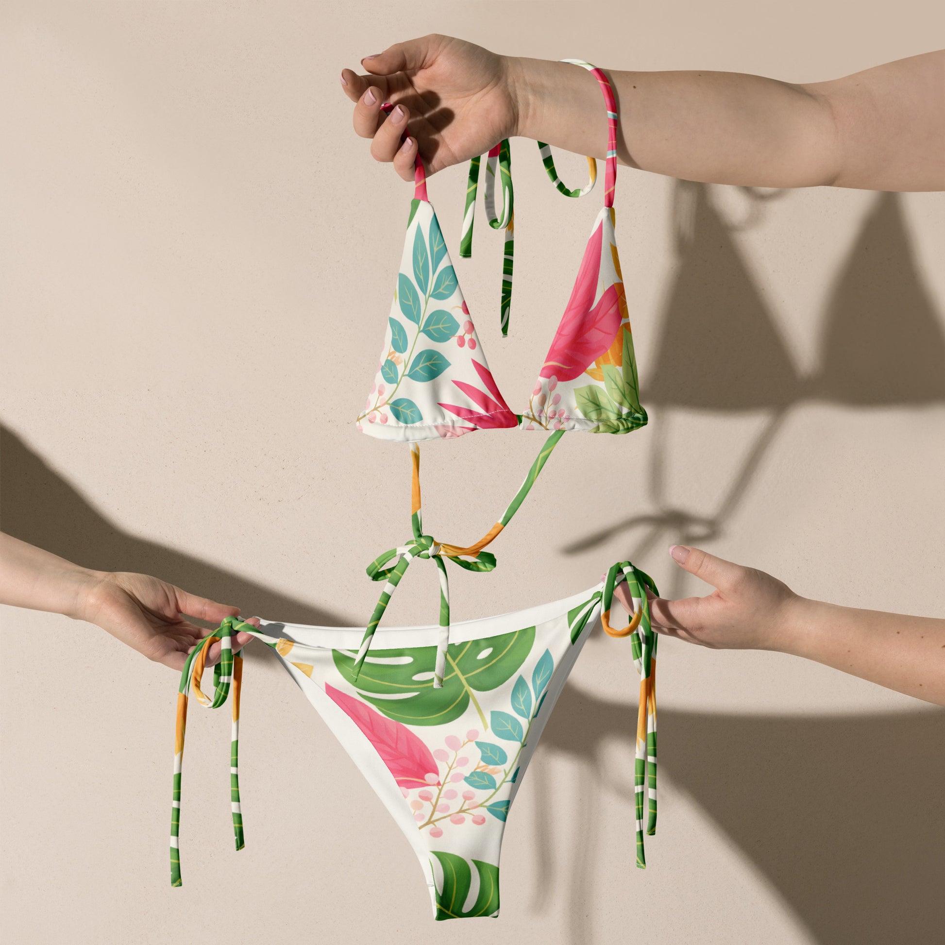 Tropical Whisper String Bikini Set | VibeWear