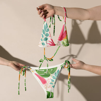 Tropical Whisper String Bikini Set | VibeWear