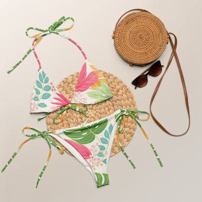 Tropical Whisper String Bikini Set | VibeWear