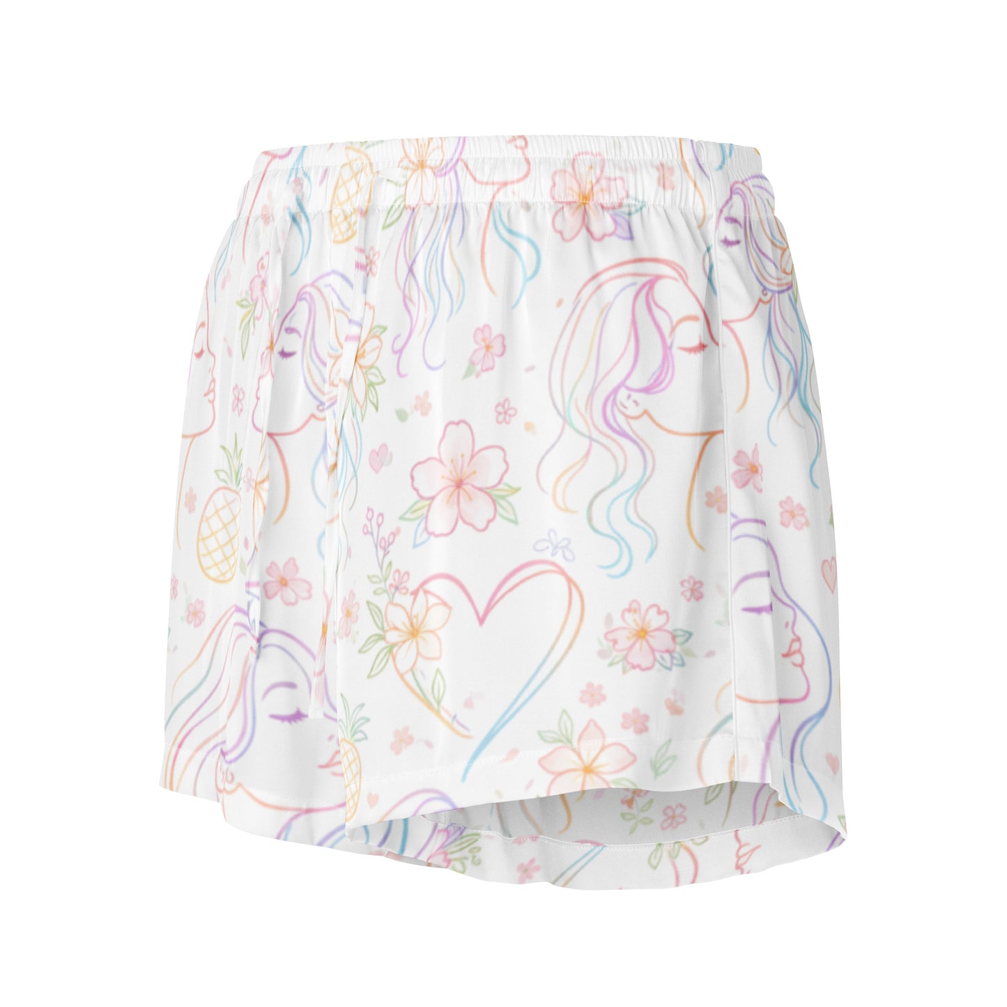 Soft loungewear shorts featuring Pineapple Muse design