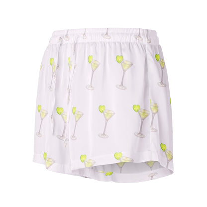 Summer Spritz Martini womens pajama shorts showing full martini print design