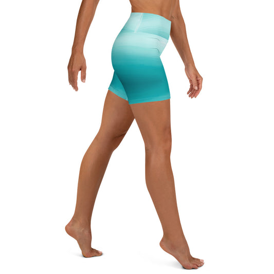 Womens teal yoga shorts activewear