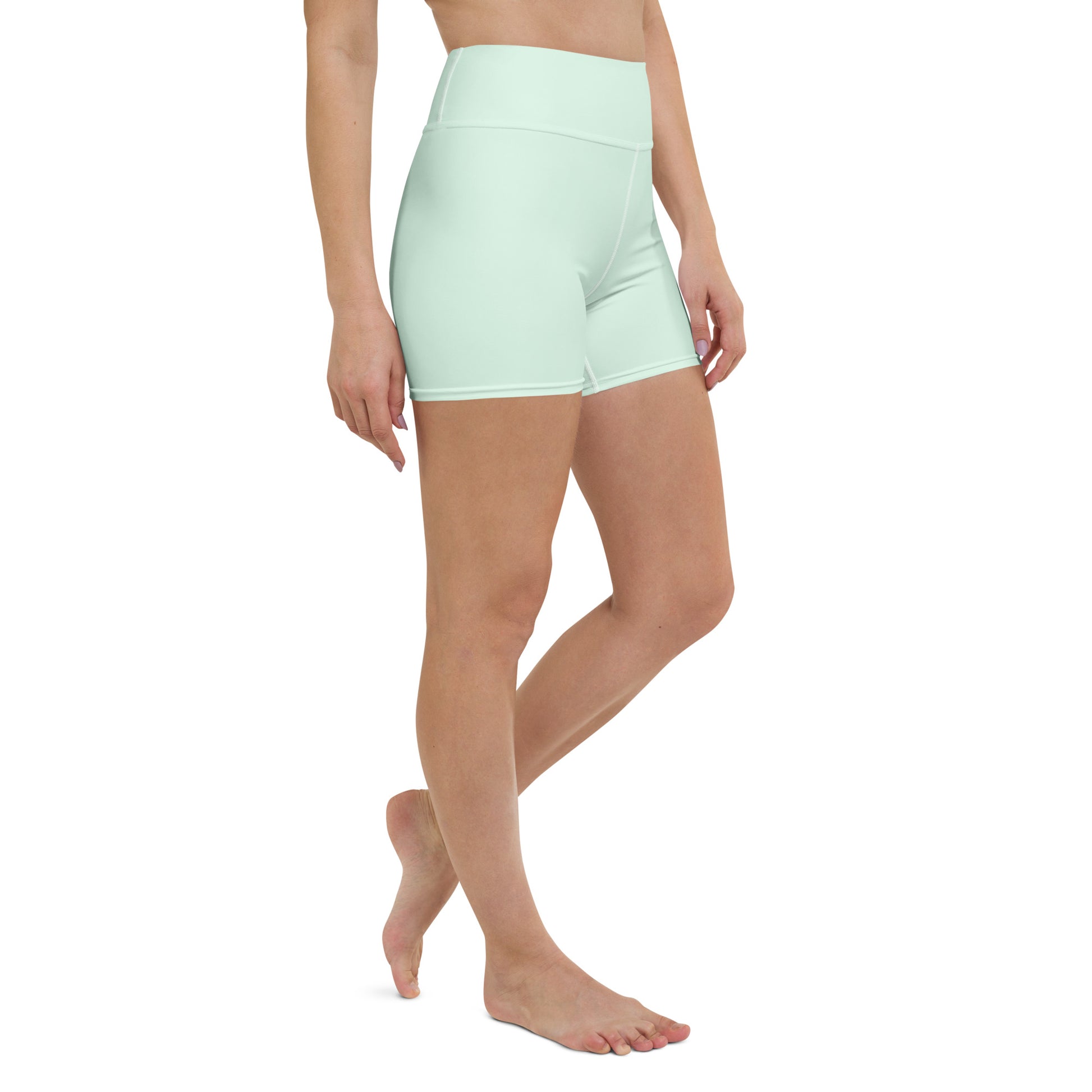 Womens High Waist Yoga Shorts Australia Honeydew