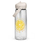 Soft Heart Strong Mind flip straw water bottle with citrus inspired graphic