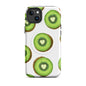 Kiwi Love MagSafe tough case for iPhone with kiwi slice heart print