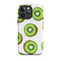 Kiwi Love MagSafe tough case for iPhone with kiwi slice heart print