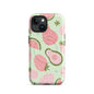 Avo Berry Bliss MagSafe tough case for iPhone with avocado and strawberry print