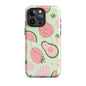 Avo Berry Bliss MagSafe tough case for iPhone with avocado and strawberry print