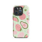 Avo Berry Bliss MagSafe tough case for iPhone with avocado and strawberry print